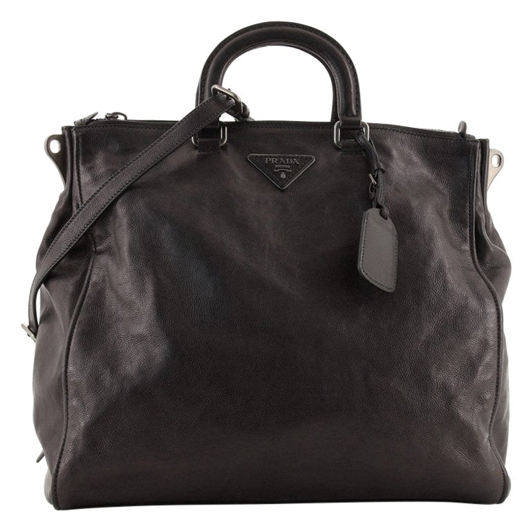 Prada Convertible Carryall Bag Leather Large at 1stDibs