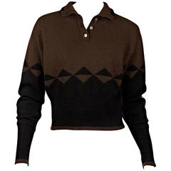 Chanel Brown 
Black Cashmere Sweater