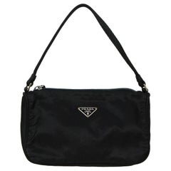 Prada Vintage Black Tessuto Nylon Baguette Bag