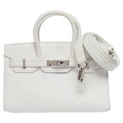 Hermès Weiß Micro Birkin Handtasche