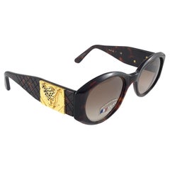 New Vintage Look Riviera " Paris " Sleek Dark Tortoise Sunglasses France