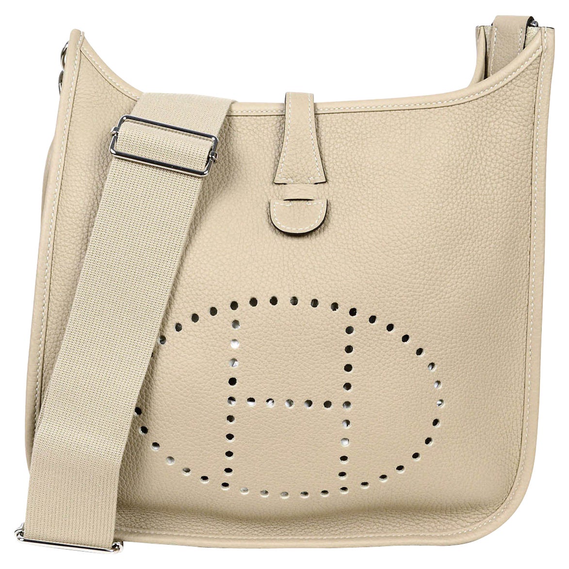 Hermes Evelyne PM Bag Beton Clemence Palladium Hardware