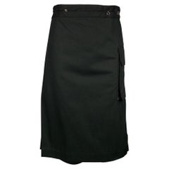 JEAN PAUL GAULTIER FEMME Taille 8 Noir Twill Cotton Skirt Panel Shorts