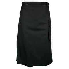 JEAN PAUL GAULTIER FEMME Size 8 Black Twill Cotton Skirt Panel Shorts