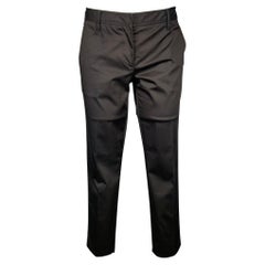 MIU MIU Size 2 Black Cotton Blend Narrow Leg Dress Pants