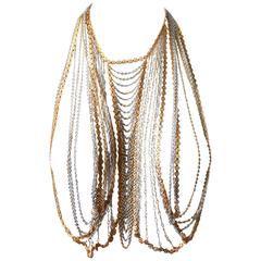 Retro Trifari Gold and Silver Body Chain