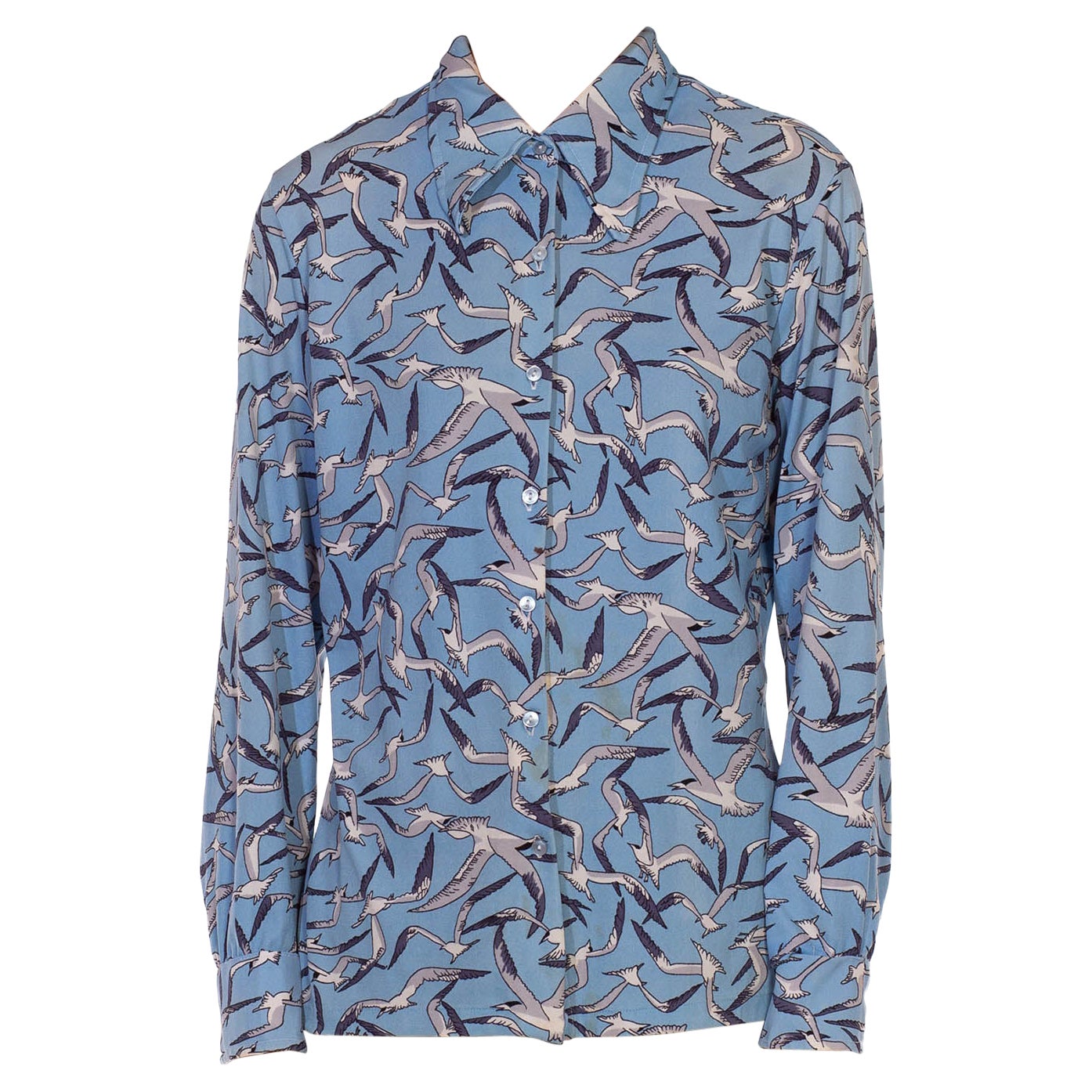 Louis Vuitton Men's XL Blue Denim Gaston V Button Down Shirt 120lv31 For  Sale at 1stDibs