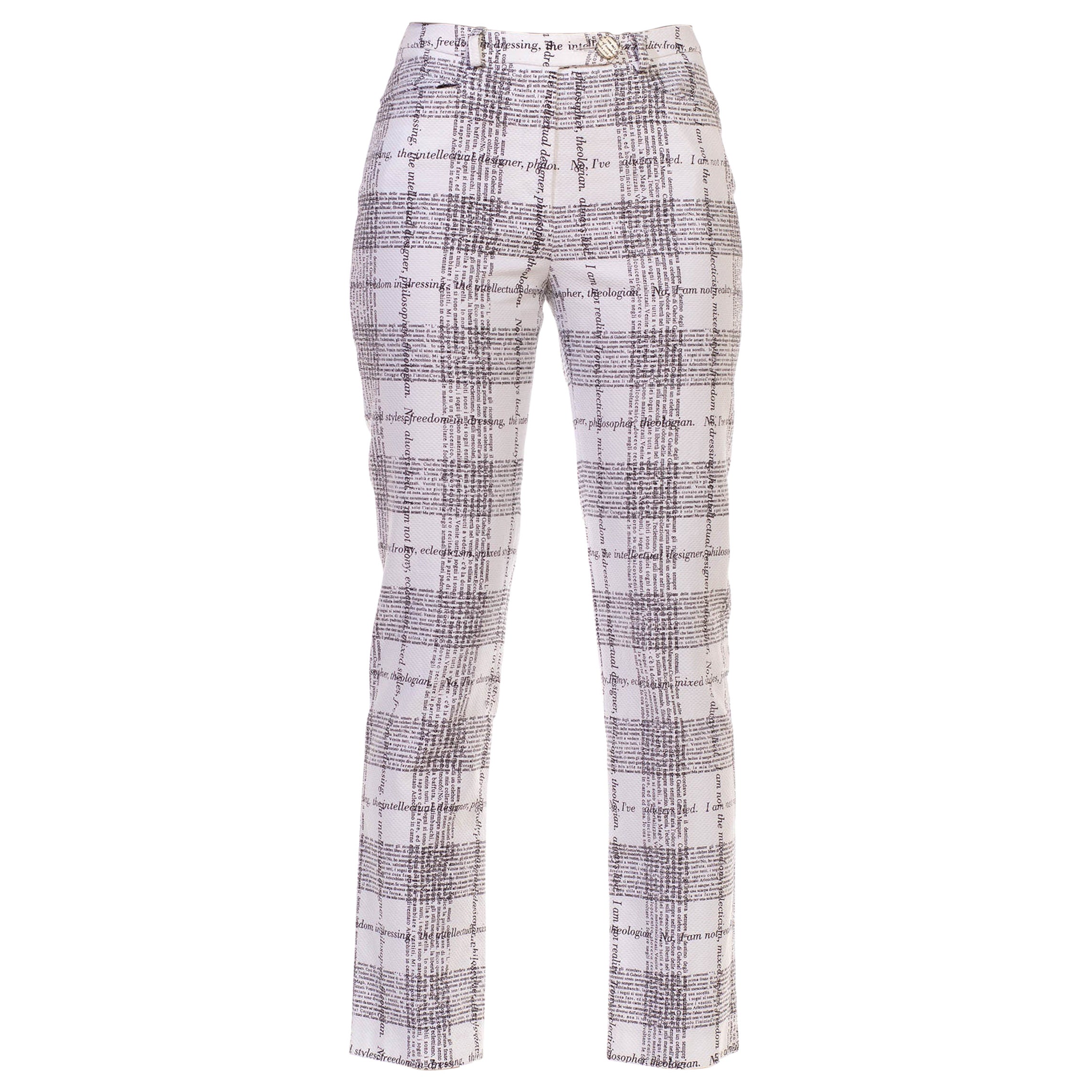 Rare Moschino Iconic Collection "Moschinopoly" Print trousers at 1stDibs