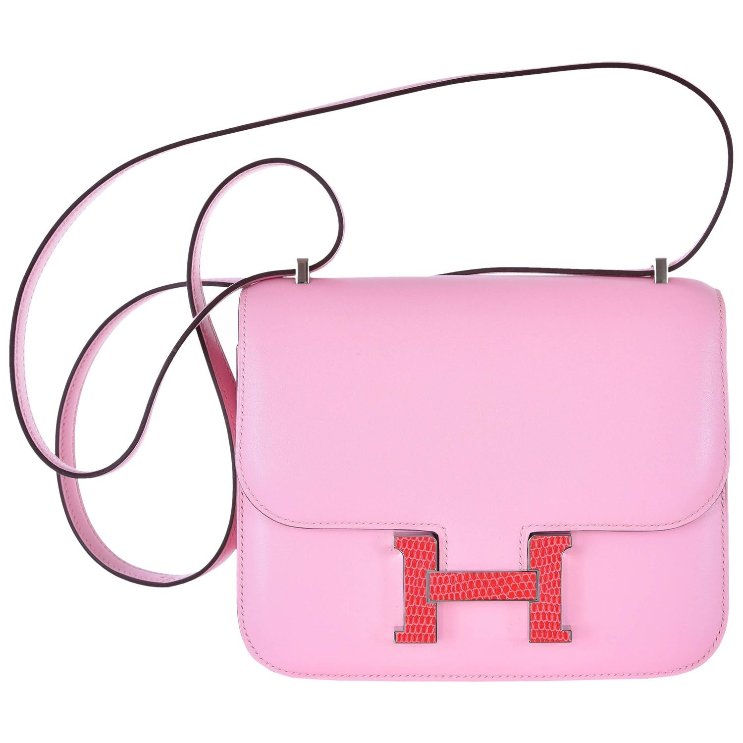 Hermès Micro Kelly Quelle Idole Bag Charm Rose Sakura, Sanguine, Nata,  Sesame