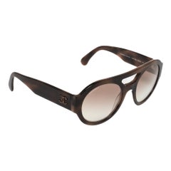 Chanel Brown Acetate Gradient 5419-B Round Sunglasses