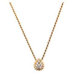 Boucheron Serpent Boheme Diamond 18K Rose Gold XS Motif Necklace