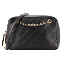 Chanel CC Signature Camera Case Diagonal Quilted Leather Small
