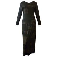 1990s Rare Franco Moschino "Environmental" Collection Dress