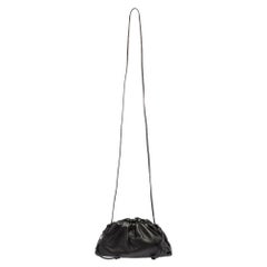 Bottega Veneta Black Leather Mini The Pouch Shoulder Bag