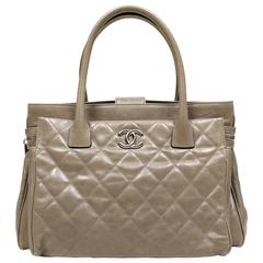 Chanel Grey Distressed Leather Portobello Tote Bag