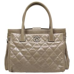 Chanel Grey Distressed Leather Portobello Tote Bag 12