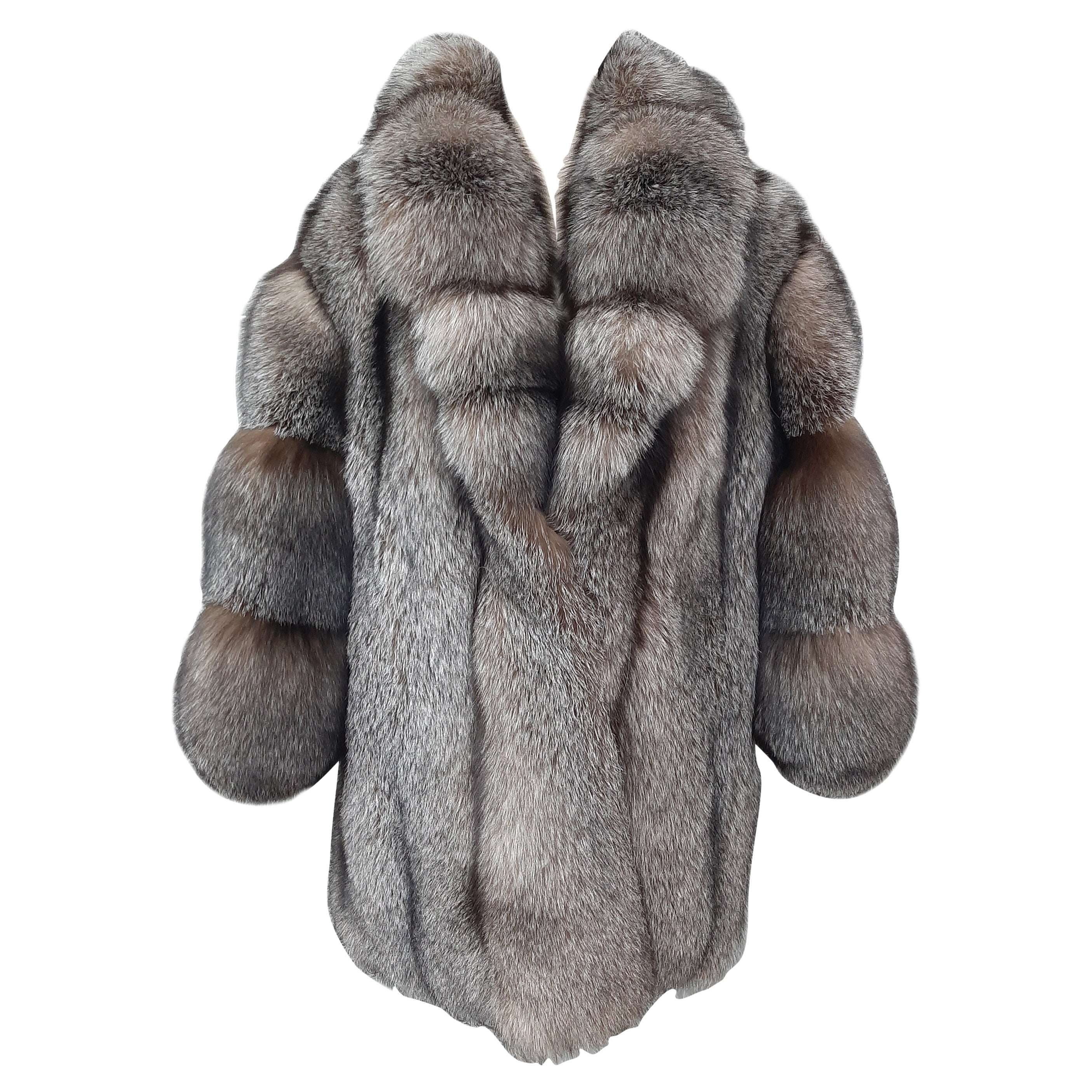 Brand new crystal fox fur coat size 20