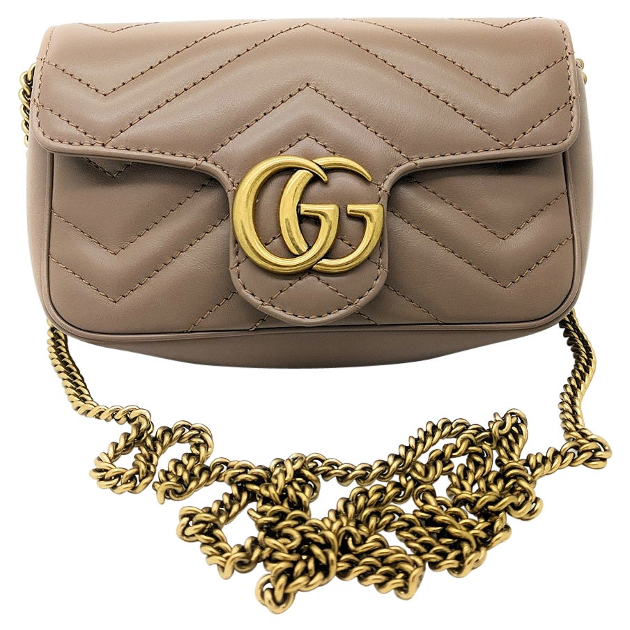Used Gucci Super Mini Marmont Matelassé Shoulder Bag