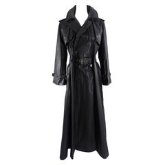 Jean Paul Gaultier Vintage Waxed Canvas Trench Coat