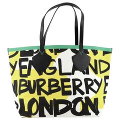 Burberry Reversible Graffiti Giant Tote Printed Canvas XL