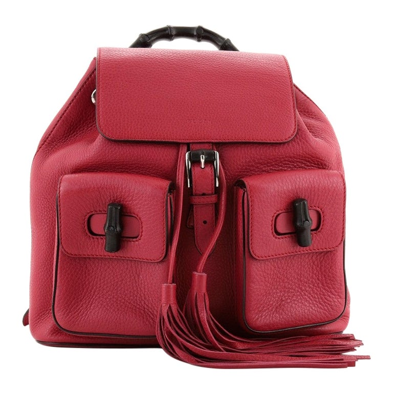 Gucci Bamboo Tassel Backpack Leather Medium at 1stDibs