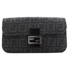 Fendi Baguette Clutch Zucca Wool