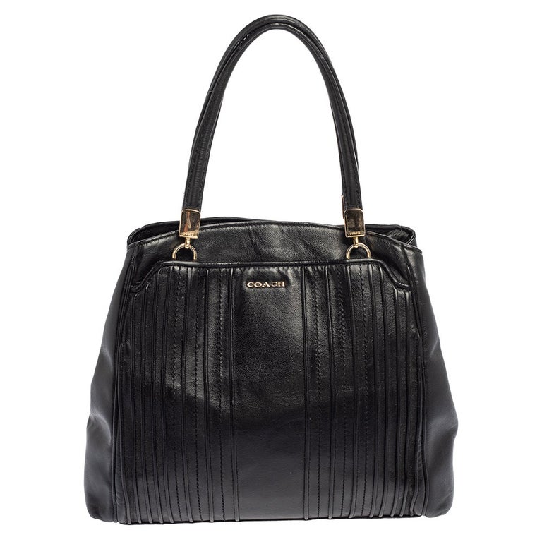 Coach Black Leather Satchel For Sale at 1stDibs black leather coach