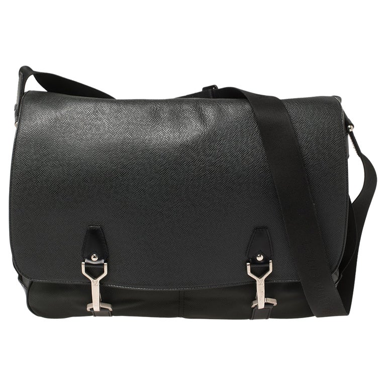 Louis Vuitton, Bags, Louis Vuitton Black Green Taiga Messenger Bag