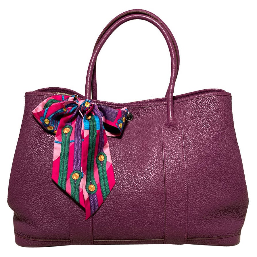 Hermes - Sac Violet Garden Party PM  en vente