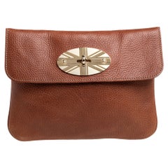 Mulberry Tan Leather Union Jack Clutch