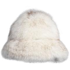 Vintage 1960s Saks Fifth Avenue Arctic Fox Fur Hat