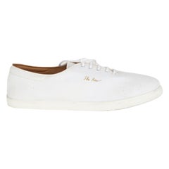THE ROW white canvas Dean Sneaker Flat Shoes 40