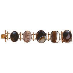 Antique Victorian Scottish Agate Bracelet