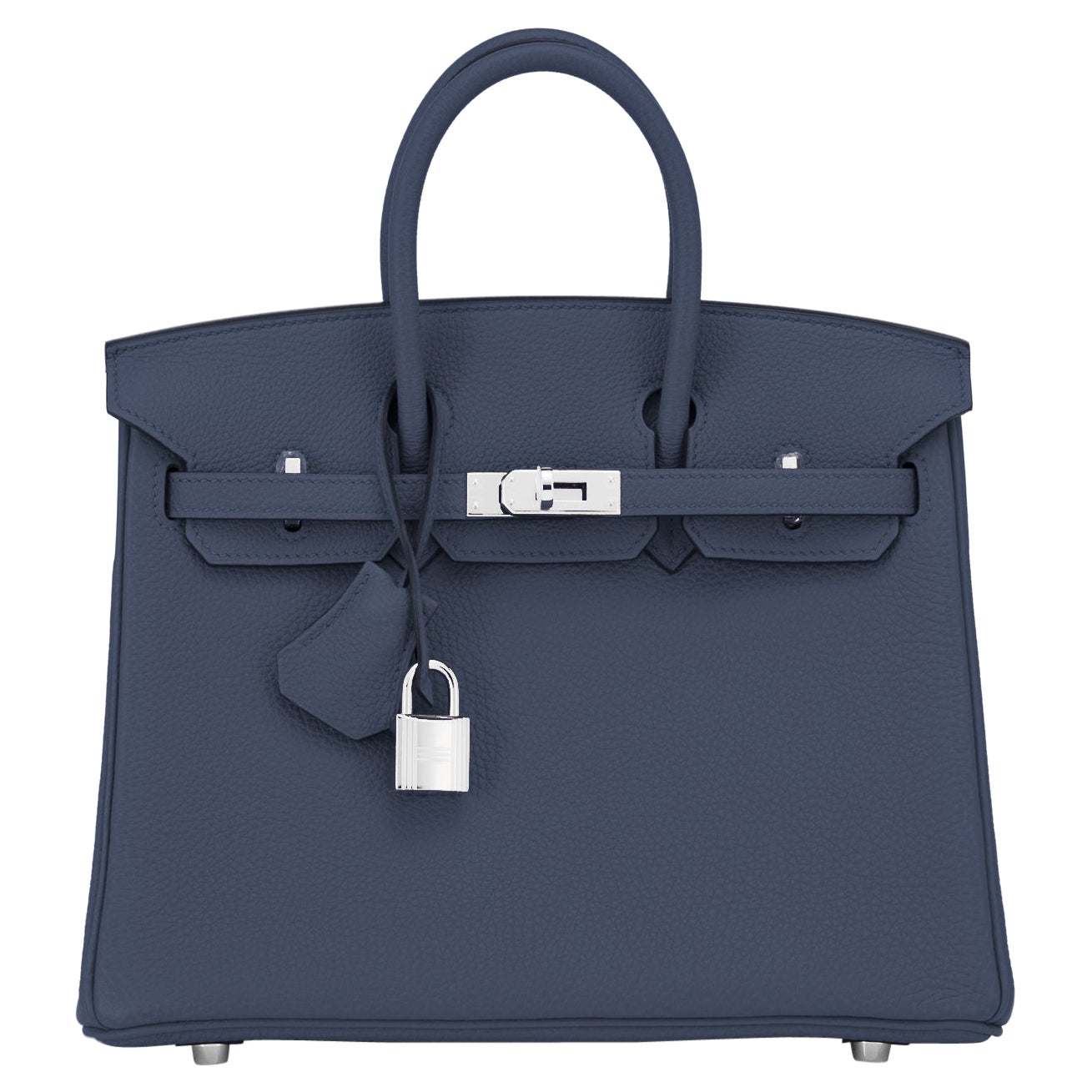 Hermes Birkin 25cm Blue Nuit Navy Bag Z Stamp, 2021