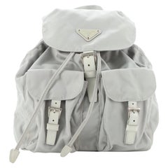 Prada Double Front Pocket Backpack Tessuto Small