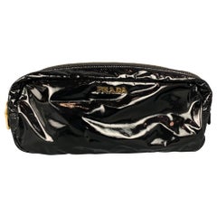 PRADA Astuccio nero in ecopelle verniciata