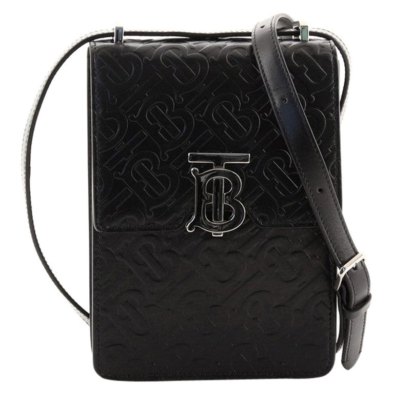 Burberry Robin Crossbody Bag Monogram Embossed Leather at 1stDibs
