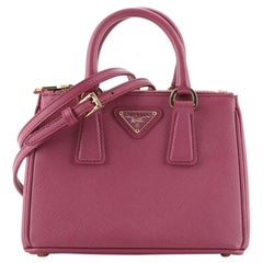 Prada Galleria Double Zip Tote Saffiano Leather Mini