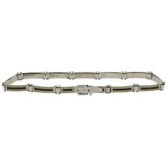 1970's Gucci Silver and Enamel Buckle Belt 12