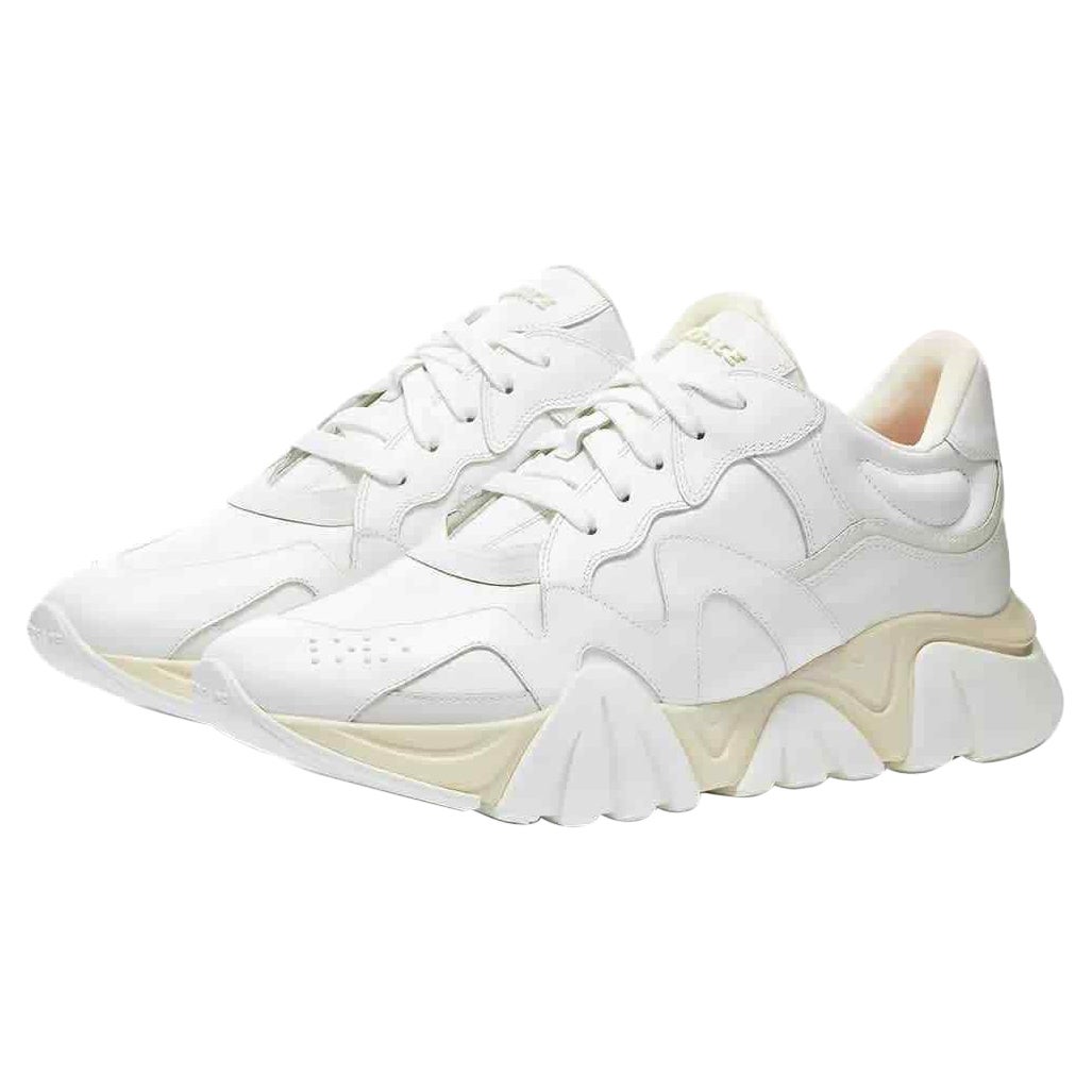 New VERSACE SQUALO WHITE CALF-HAIR TRAINERS 41-8; 42.5-9.5; 43-10; 45-12; 46-13