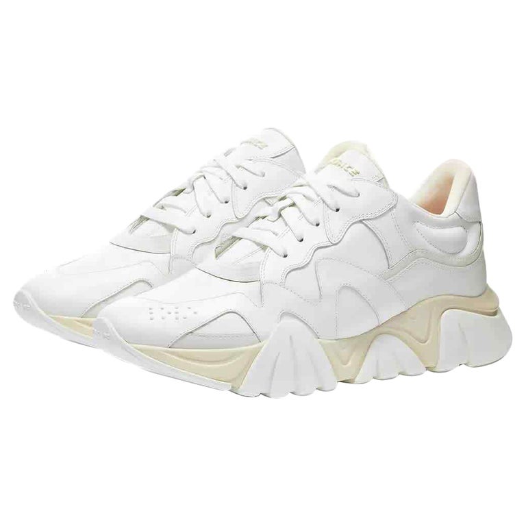 New VERSACE SQUALO WHITE CALF-HAIR TRAINERS 41-8; 42.5-9.5; 43-10; 45-12;  46-13 at 1stDibs