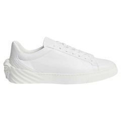 New VERSACE MEDUSA HEA WHITE LEATHER SNEAKERS 41- 8