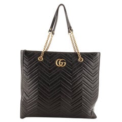 Gucci GG Marmont Zip Tote Matelasse Leather Large