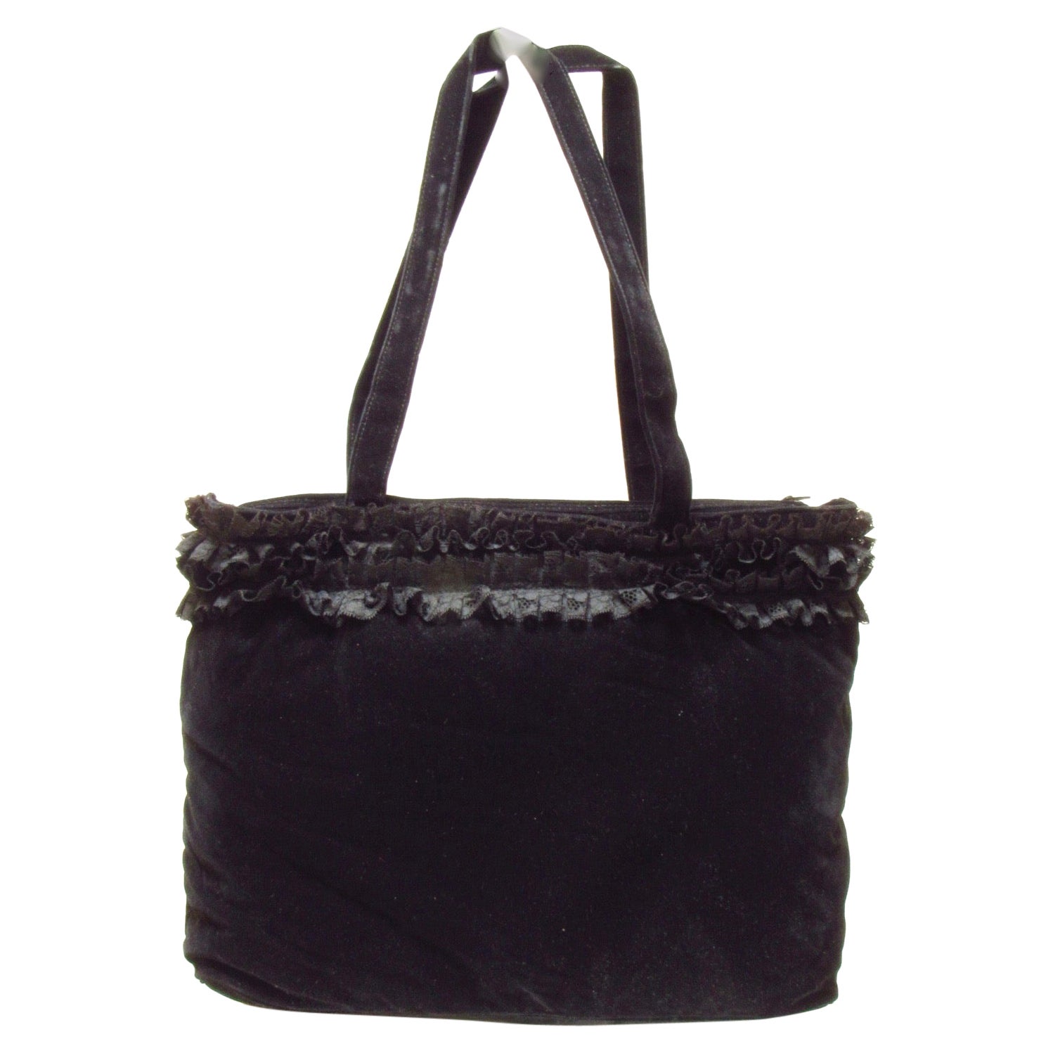 Chantal Thomass Black Velvet Purse For Sale