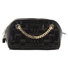 Burberry Double Cube Chain Bag Woven Leather Small