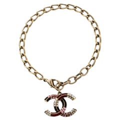 Chanel Multicolor Baguette Crystal CC Bettelarmband