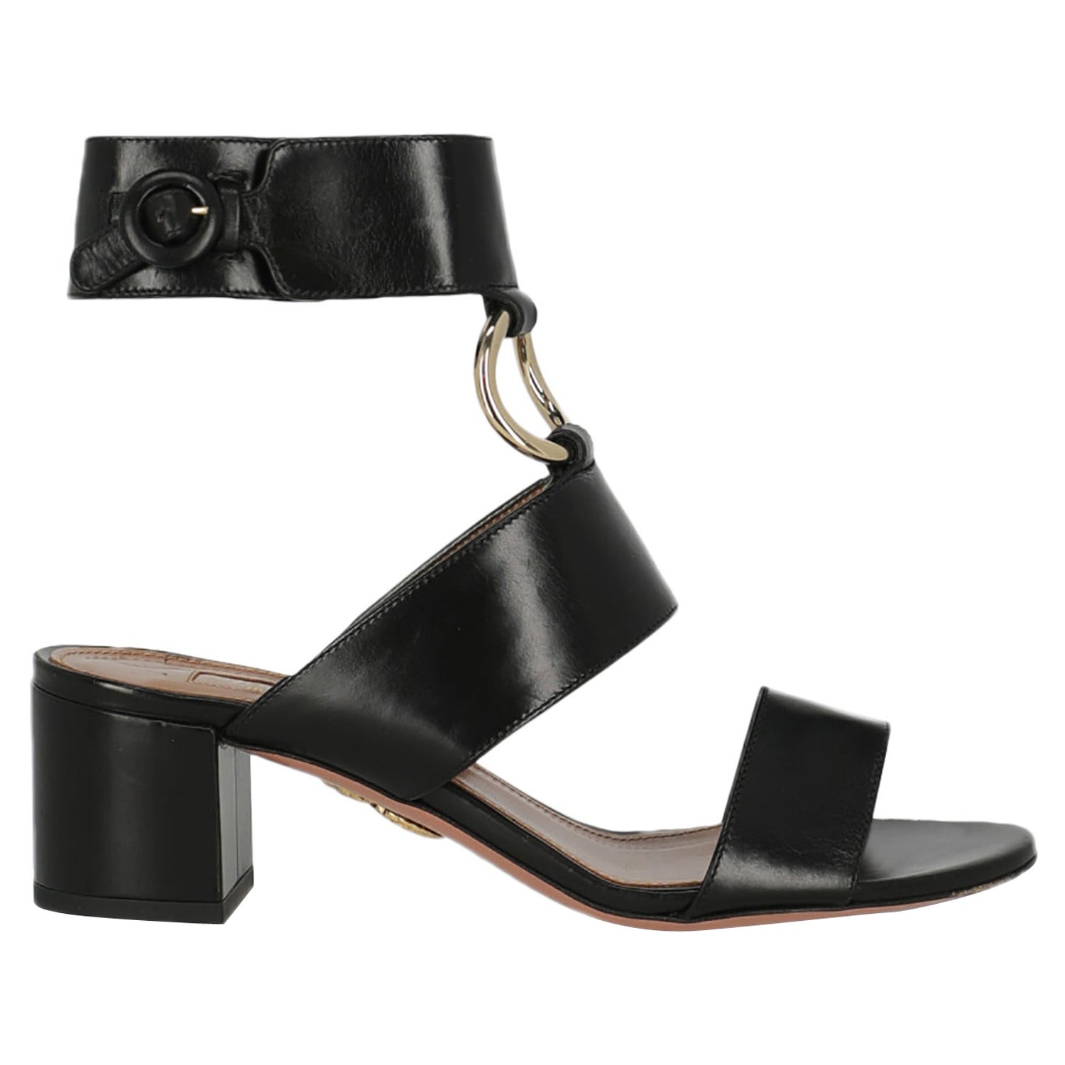 Aquazzura Women Sandals Black Leather EU 36.5 For Sale
