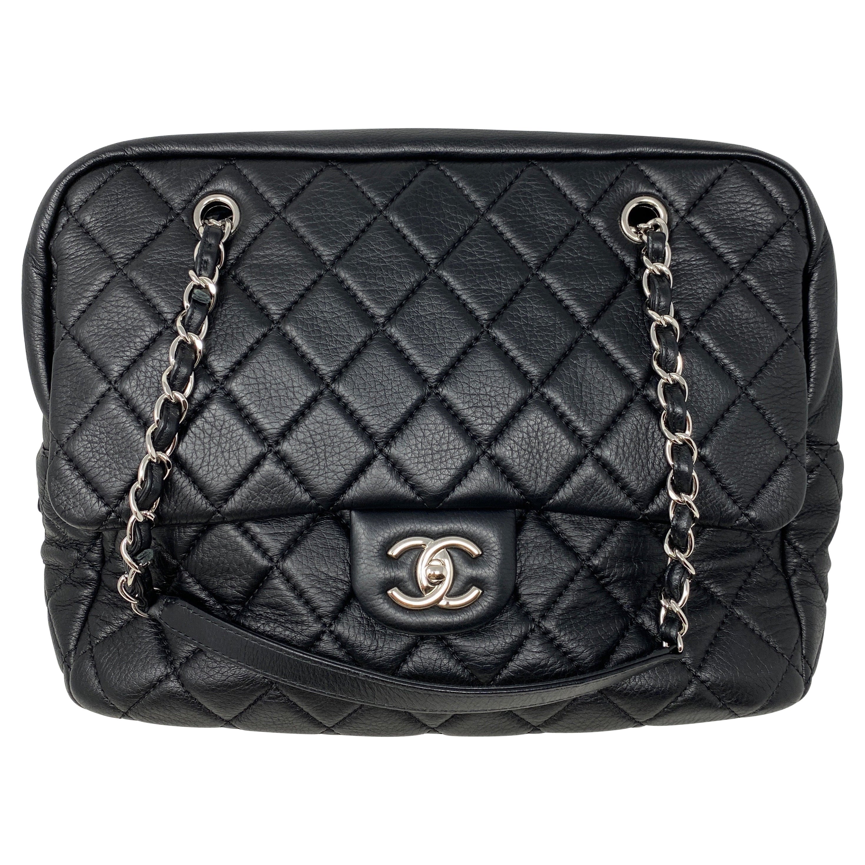 Chanel Black Bowler Tote Bag