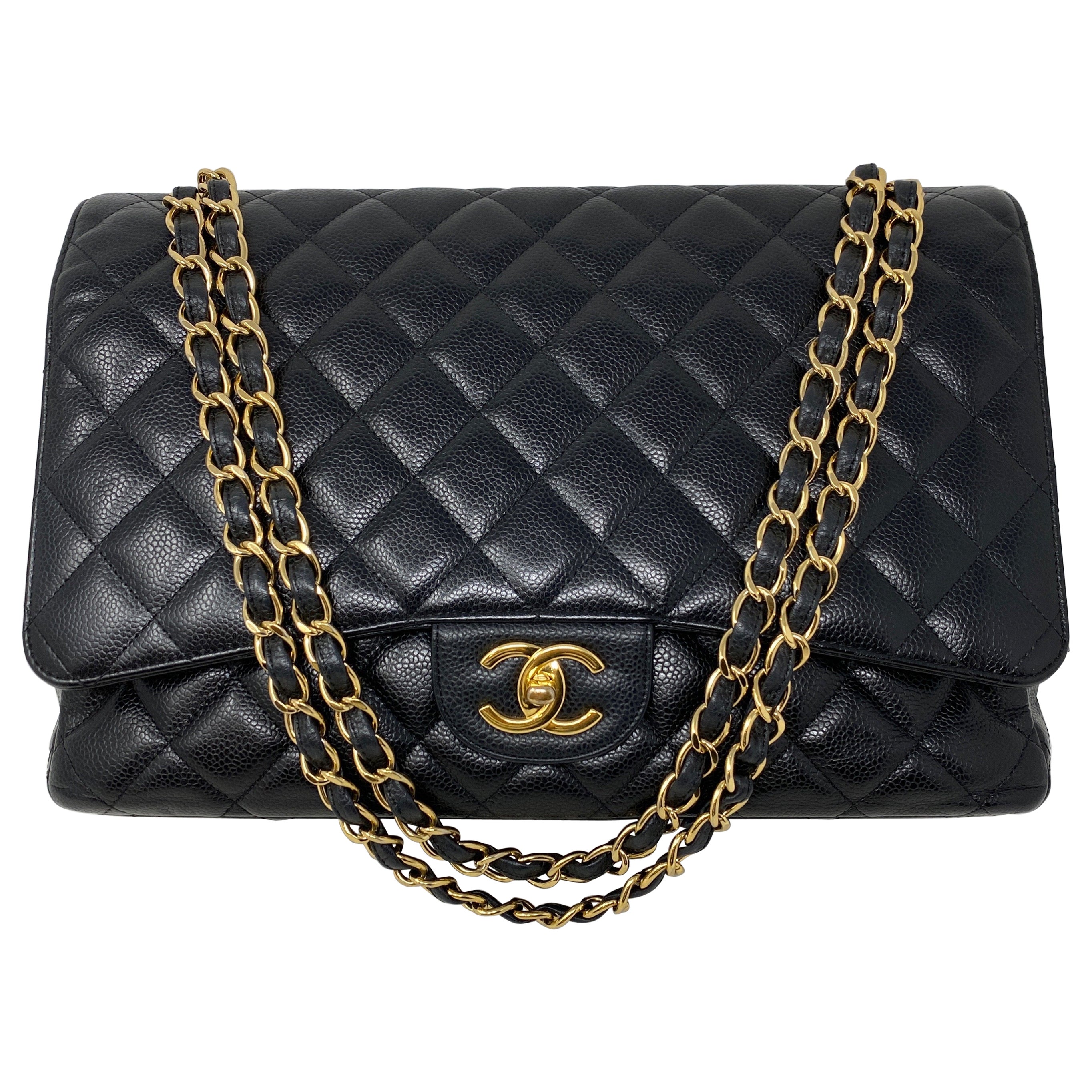 Chanel Black Maxi Double Flap Bag