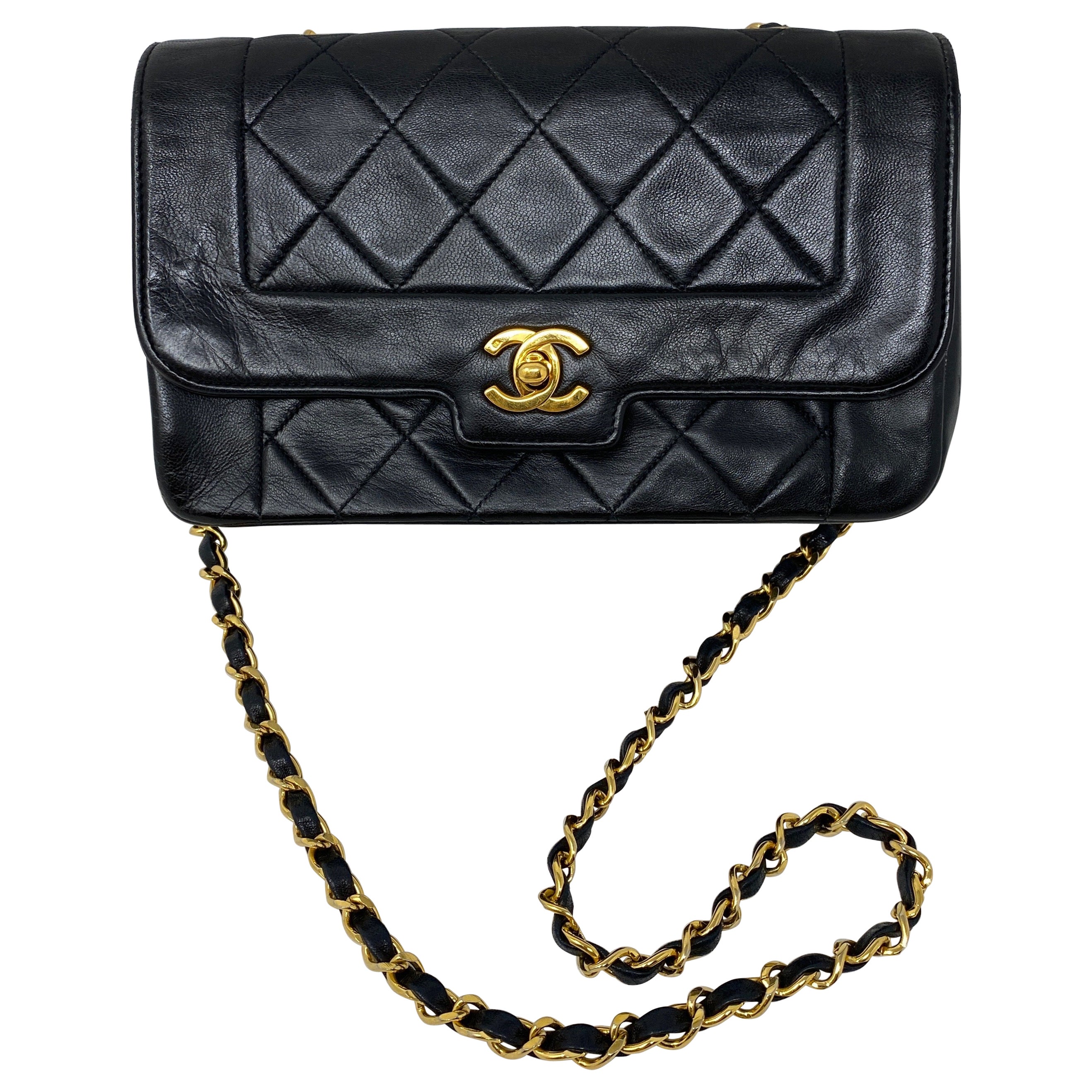Chanel Black Diana Vintage Bag at 1stDibs